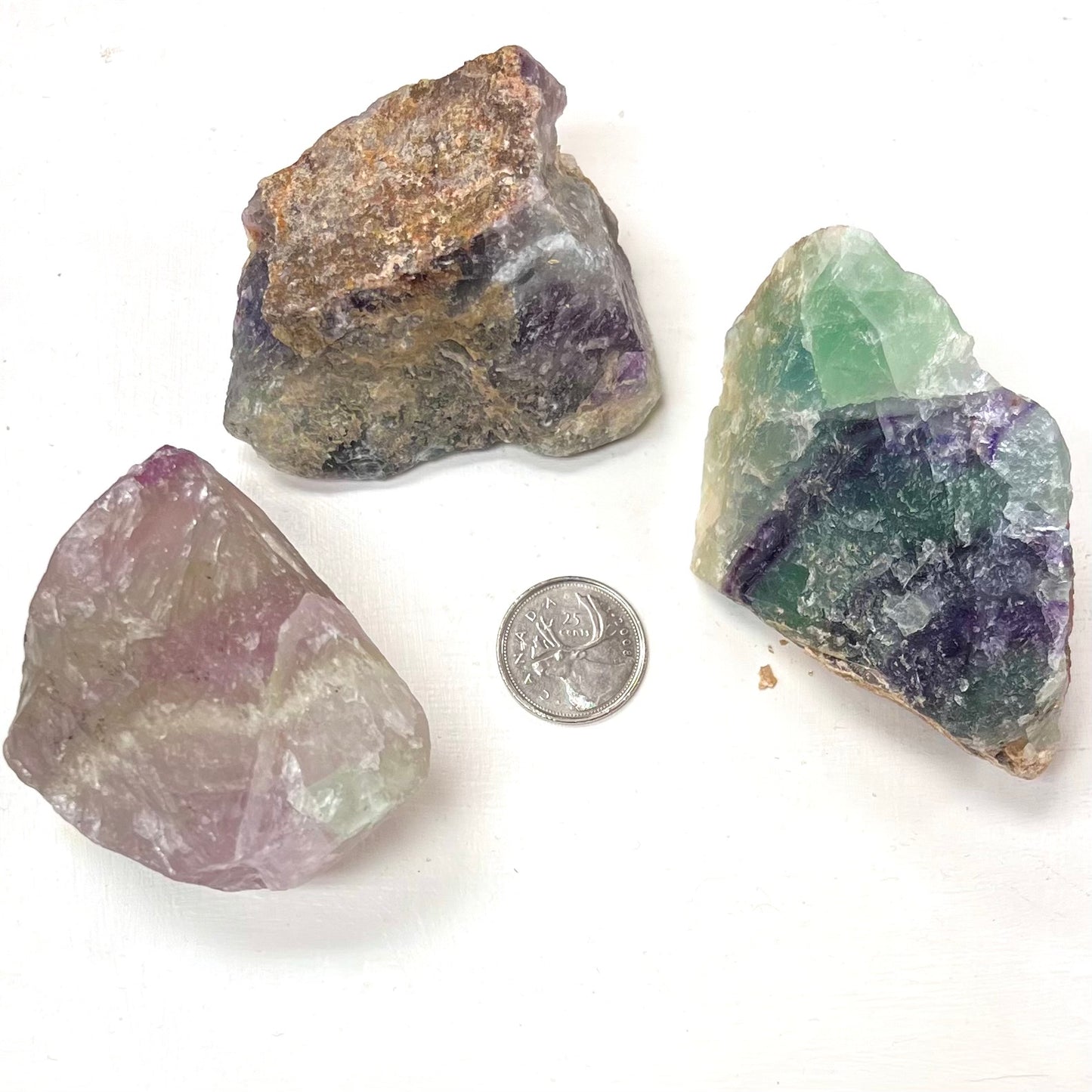 Large Rough Rainbow Fluorite Chunks (By Weight)