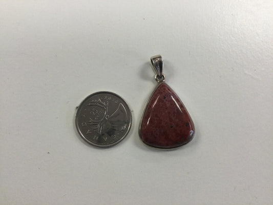 Polished Red Jasper Pendant, triangle