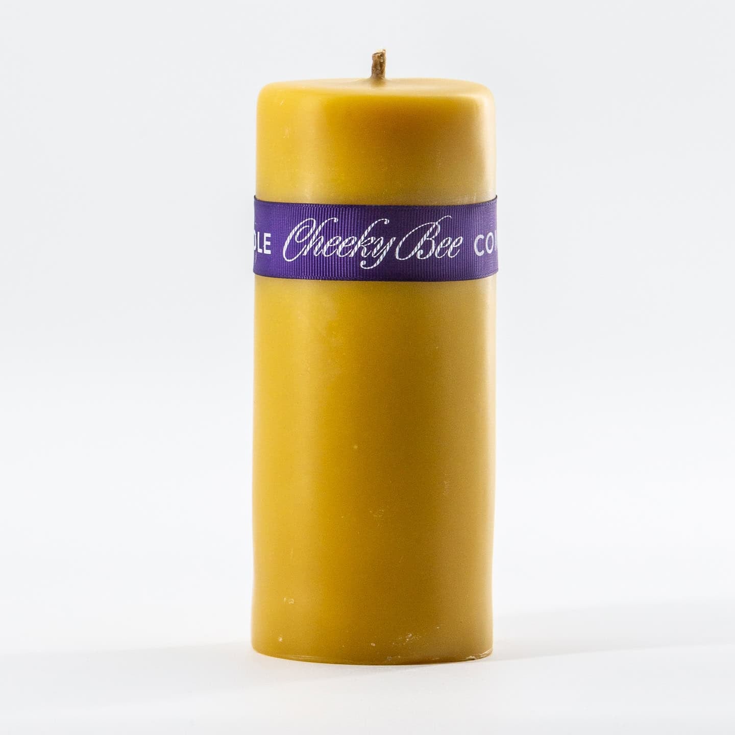 Gold Pillar Beeswax Candle 3x7”