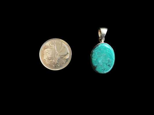 Oval Cut Chrysocolla Pendant