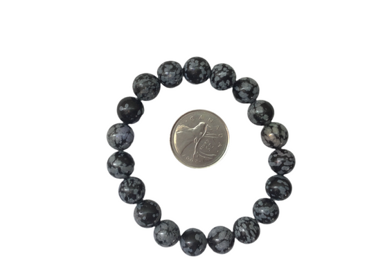 Snowflake Obsidian Bracelet