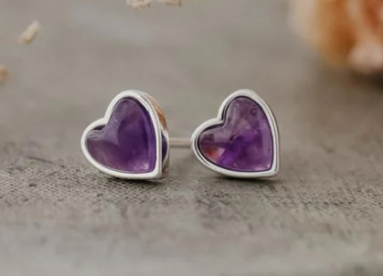 Heart Stone Stud