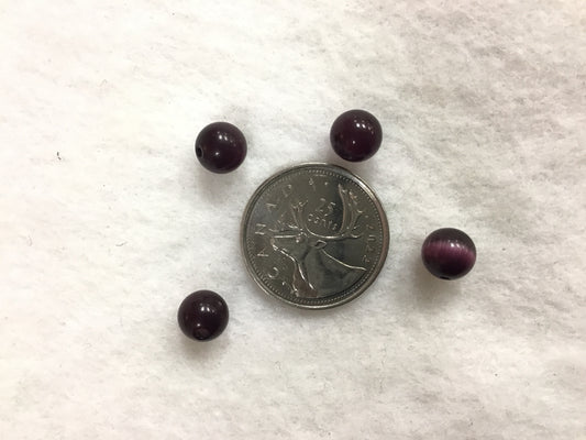 8mm purple cats eye bead