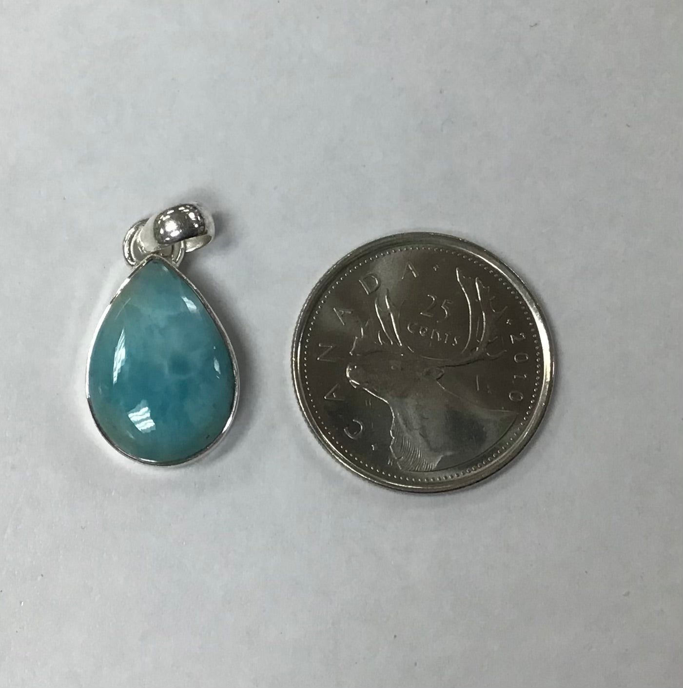 Teardrop Larimar Pendant