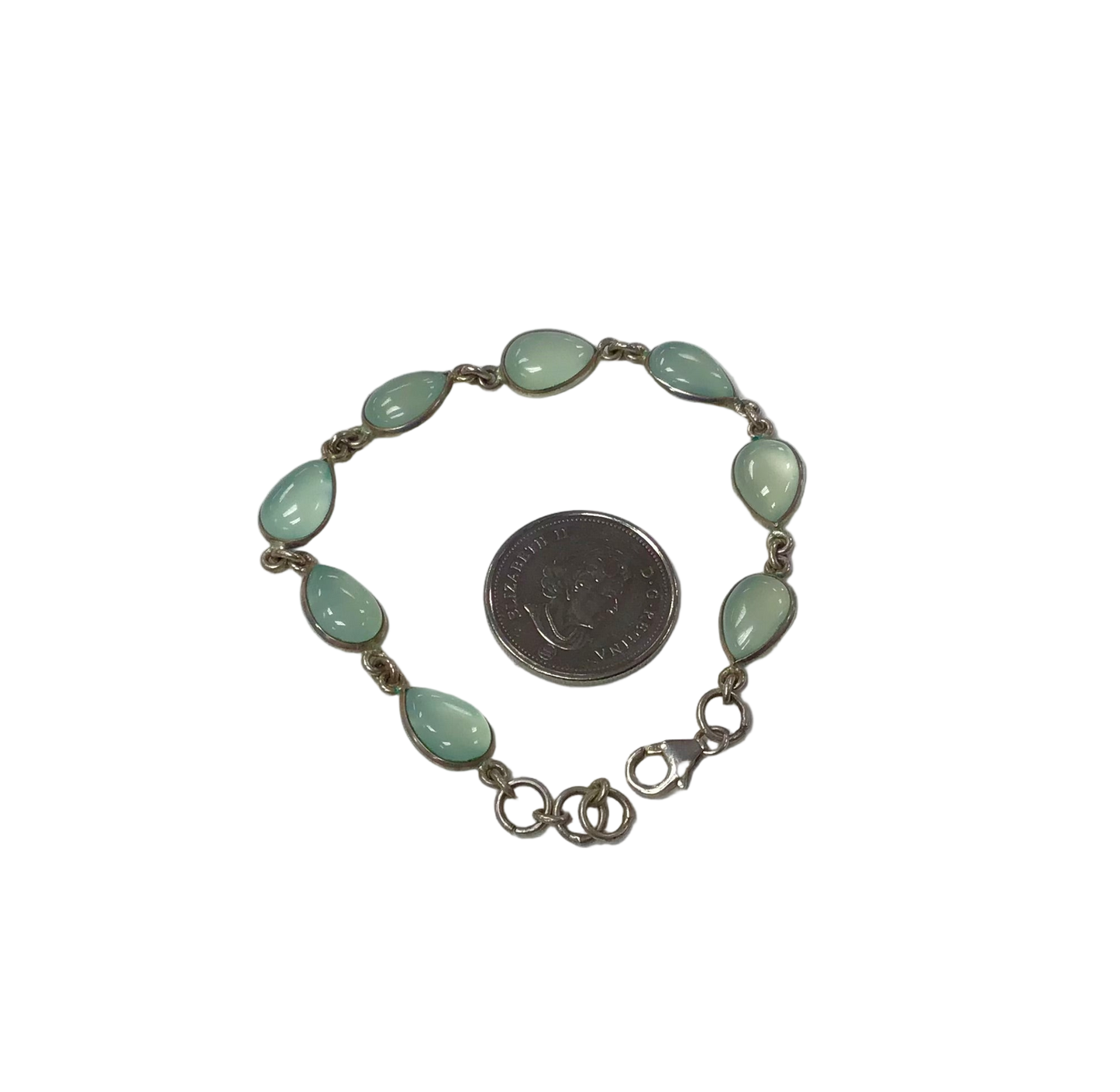 Teardrop Aquamarine Bracelet in Silver