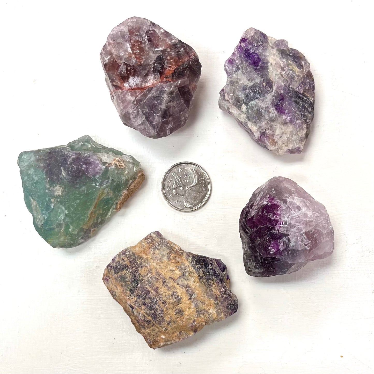 Large Rough Rainbow Fluorite Chunks (By Weight)