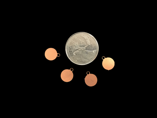 Small Copper Circle Charms