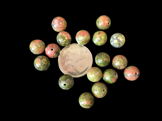 10mm Unakite Bead