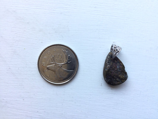 Chalcopyrite Teardrop Pendant