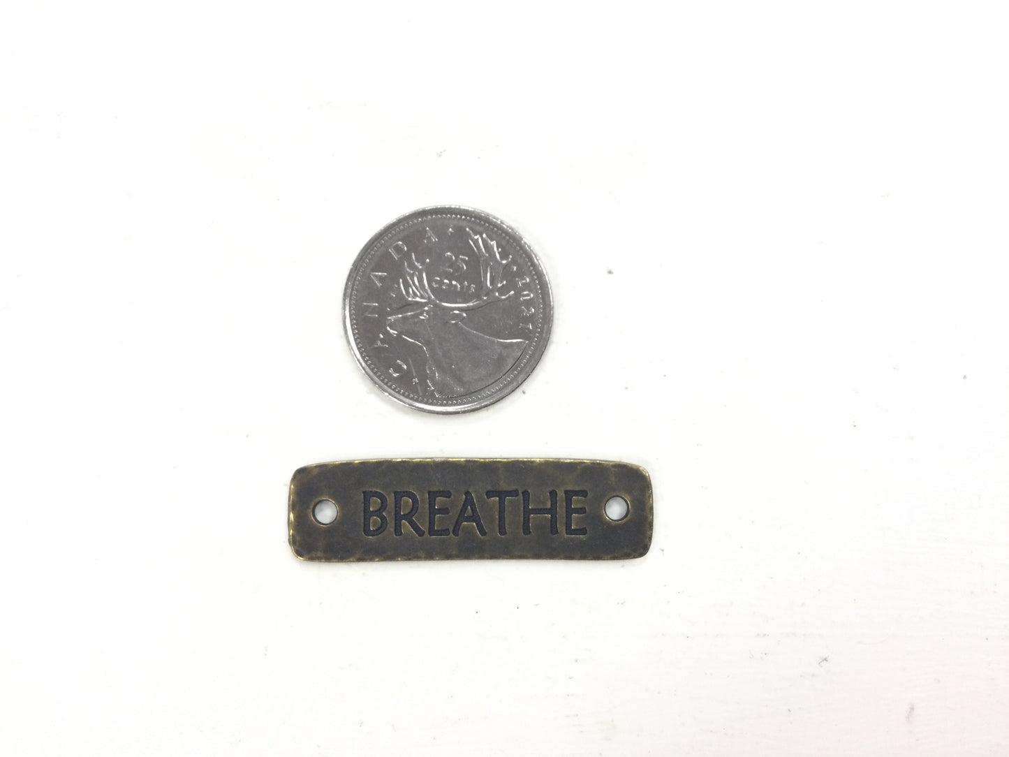 Antique Brass (plated) “Breathe” Link
