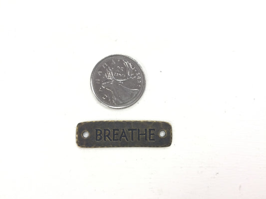 Antique Brass (plated) “Breathe” Link