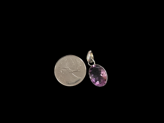 Oval High-grade Gem Amethyst Pendant