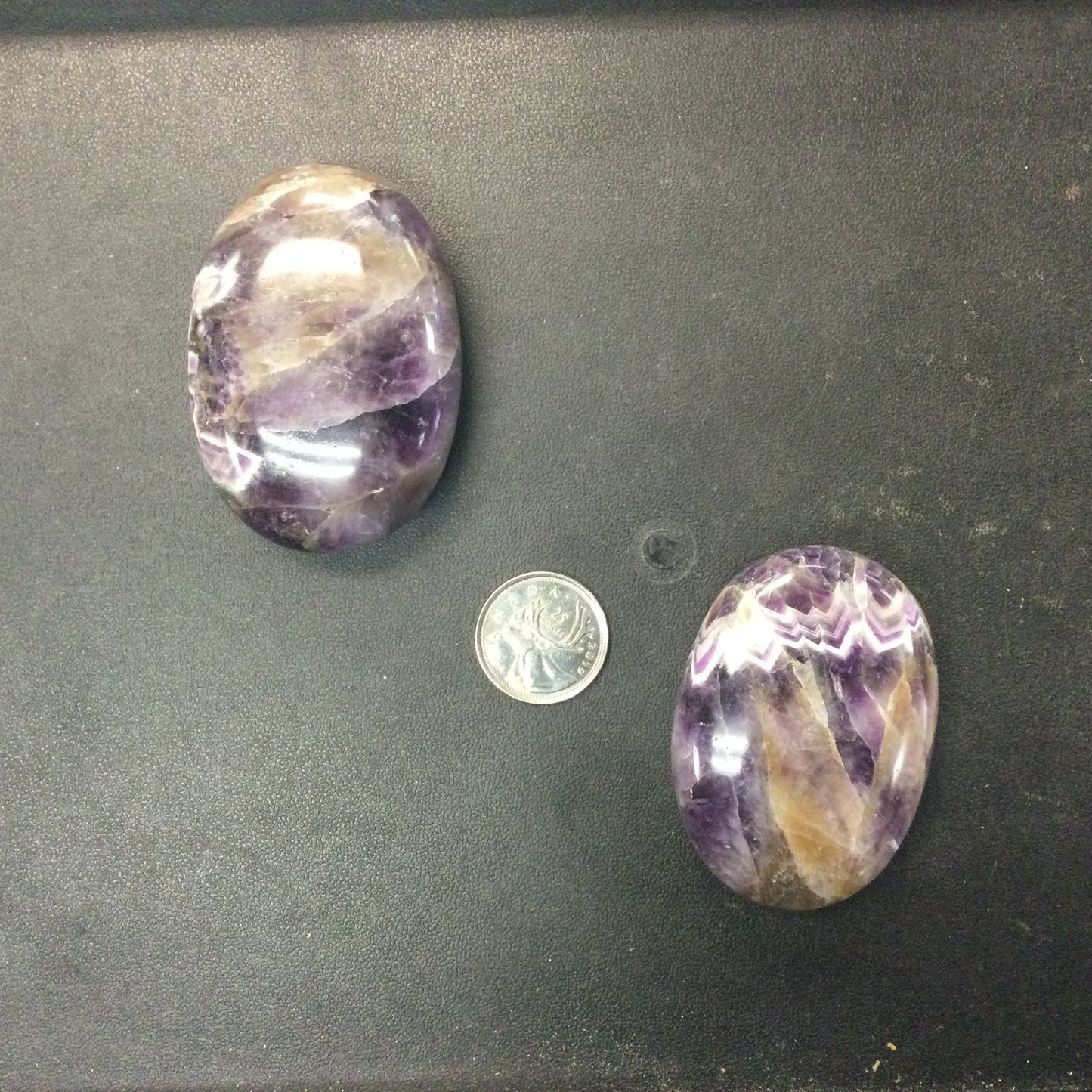 Chevron Amethyst Palm Stone