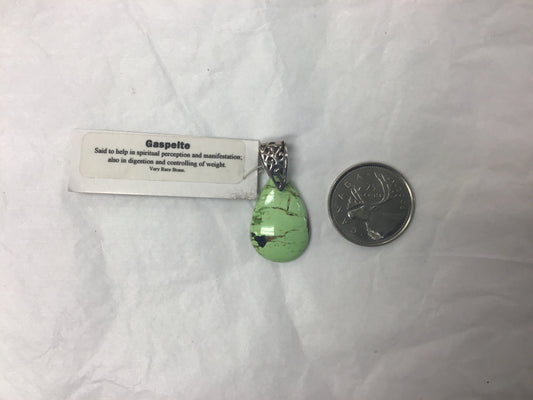 Gaspelte teardrop pendant
