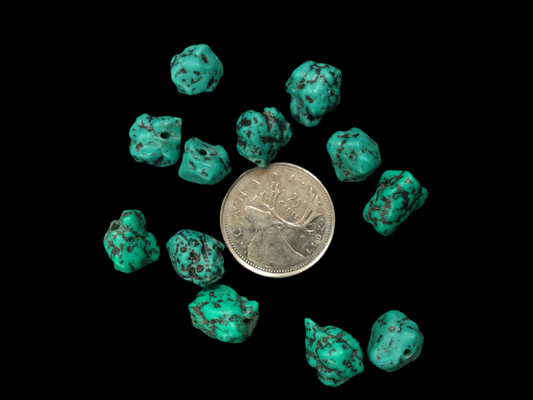 10mm Synthetic Turquoise Nugget
