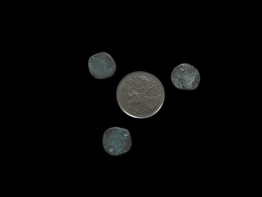 Copper Plated Patina Small Wavy Disk Link