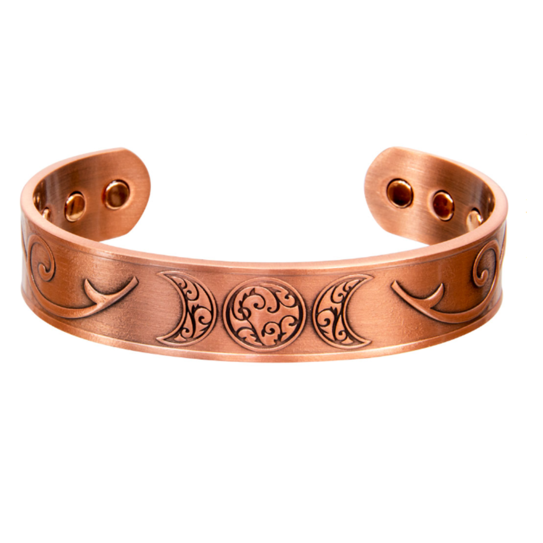 Magnetic Copper Om Bracelet