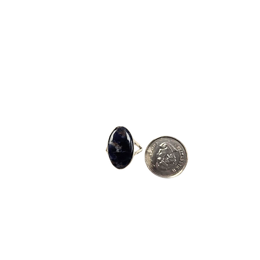 Sunset Sodalite Ring Set In Silver, Size 7