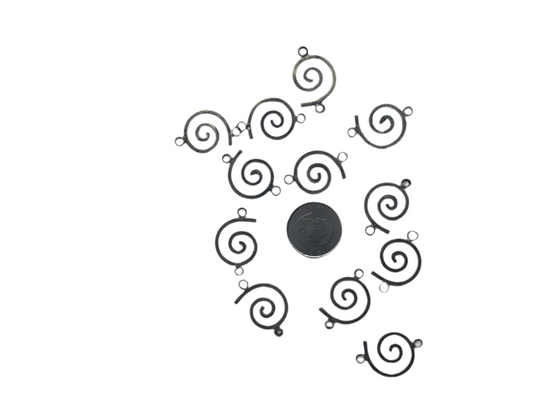 Metal Spiral Pendant Charm
