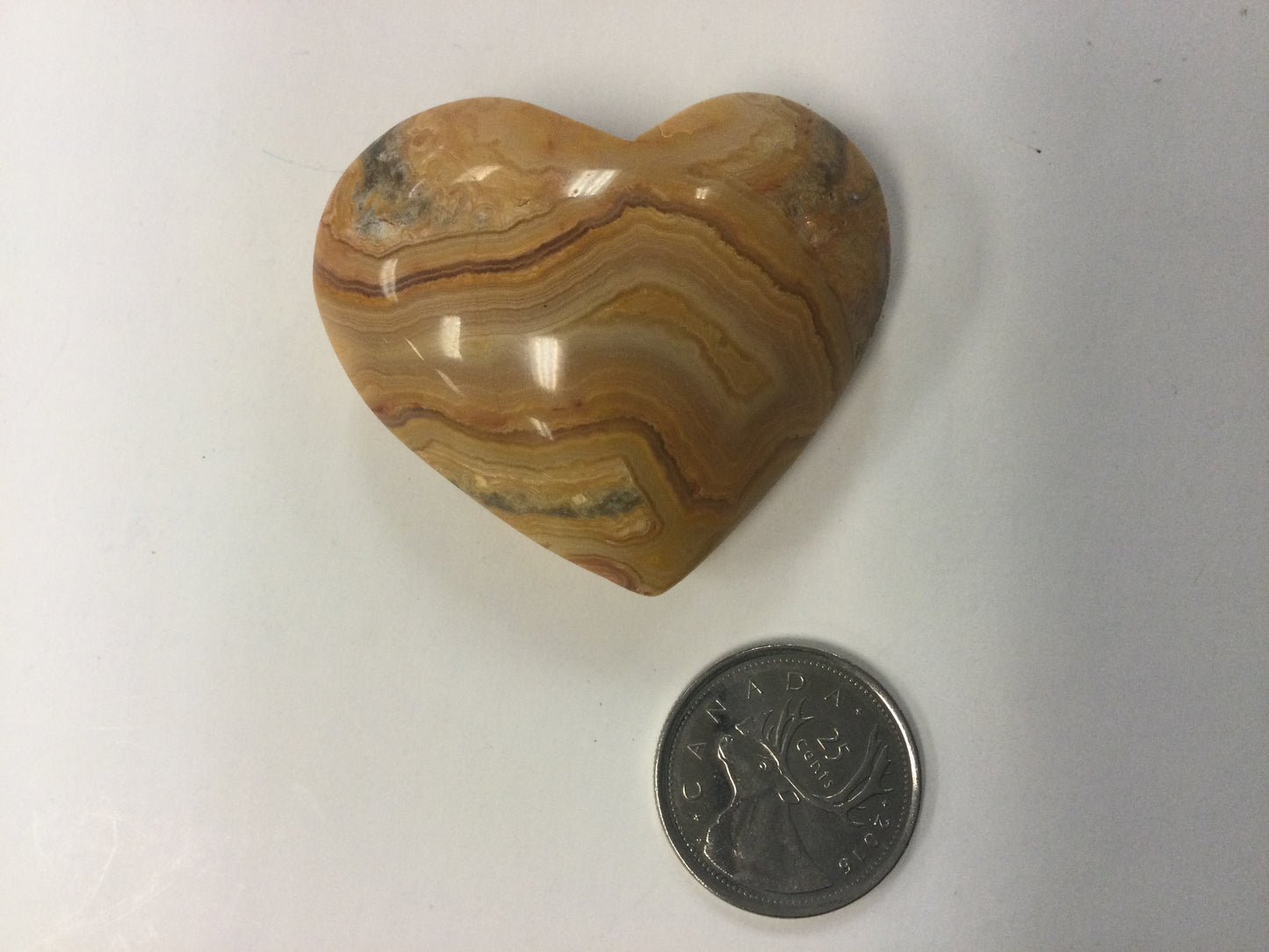 Large Crazy Lace Agate Heart