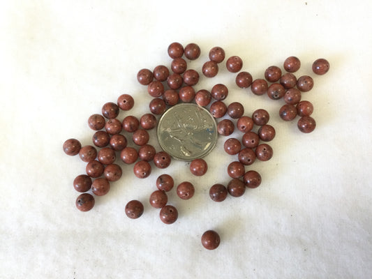 6mm Red Unakite Bead