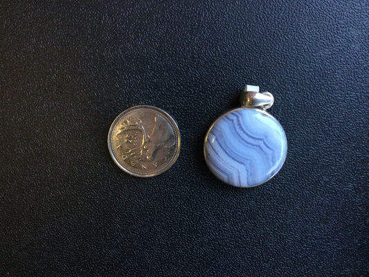 Simple Blue Lace Agate Pendant