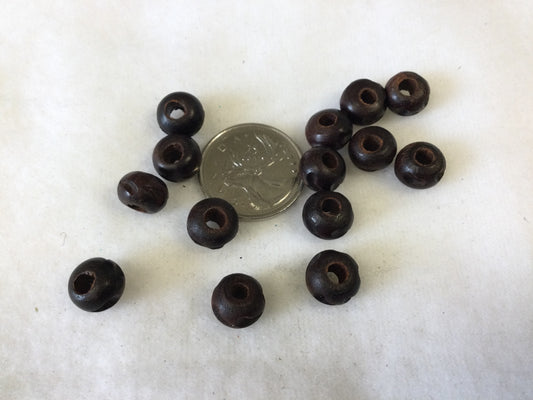 8mm Wood Carved Melon Bead