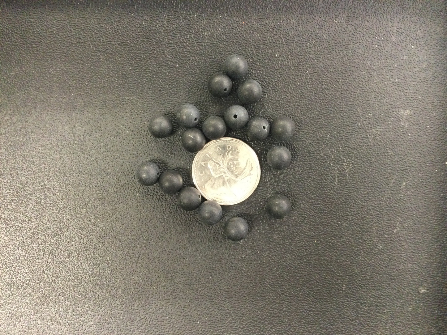 8mm Matte Black Agate Beads
