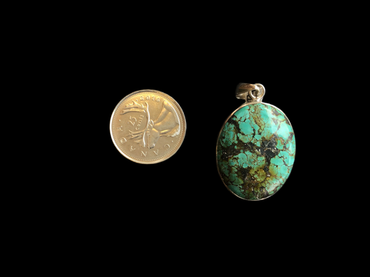 Oval Cut Turquoise Pendant