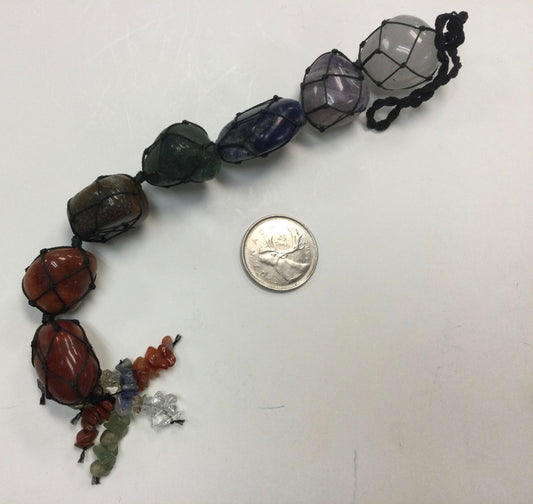 Hanging Macrame Chakra Crystals