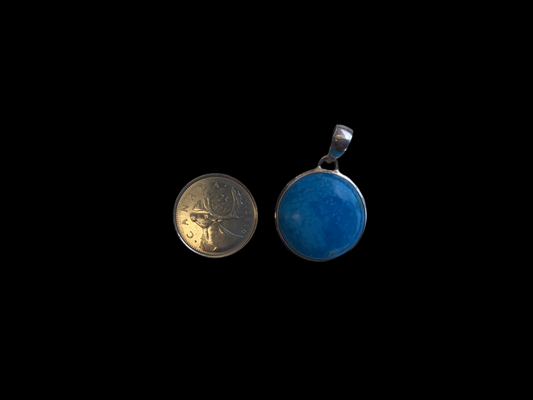 Smithsonite Pendant (Blue Circle)