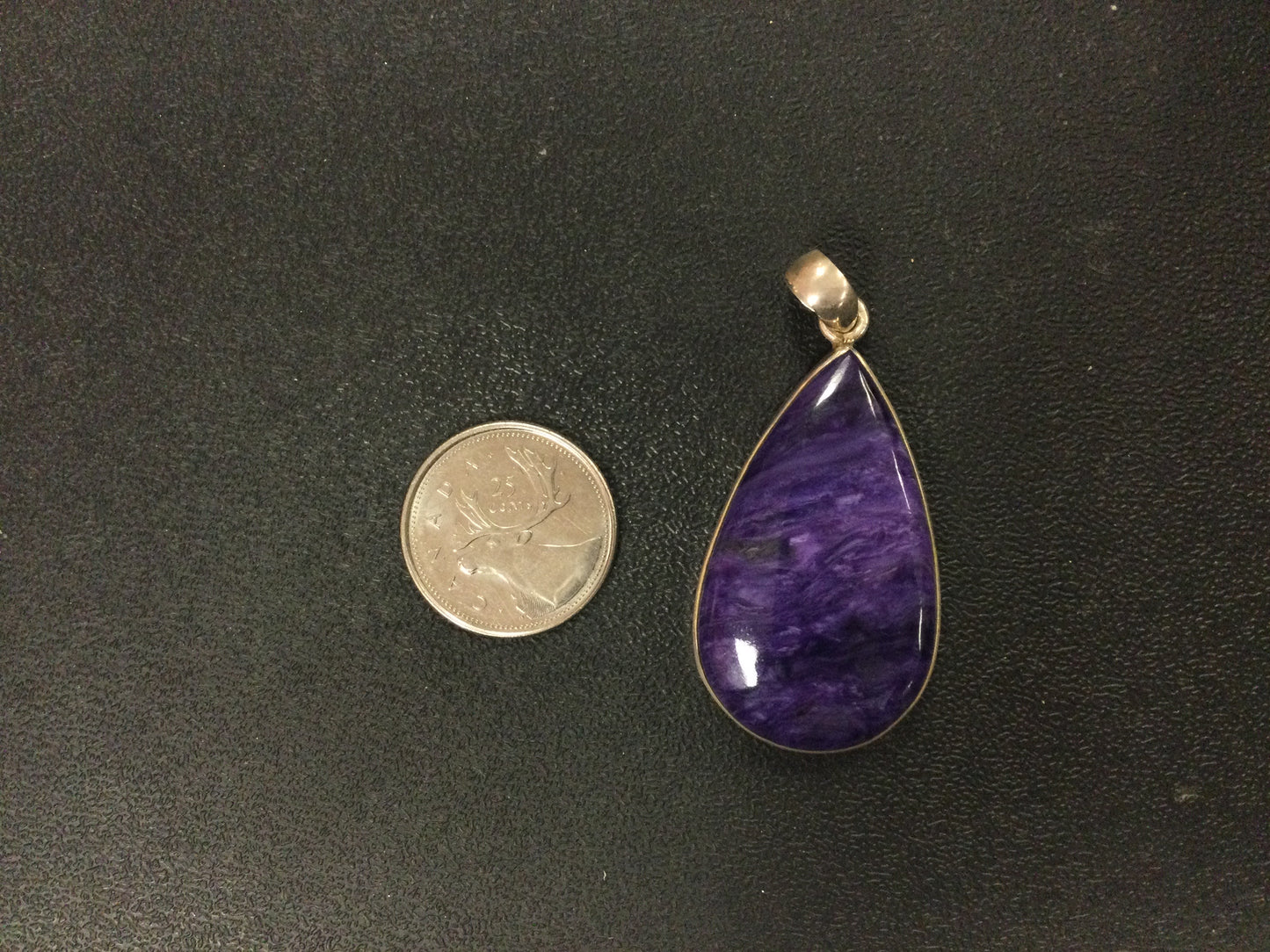 Teardrop Cut Charoite Pendant