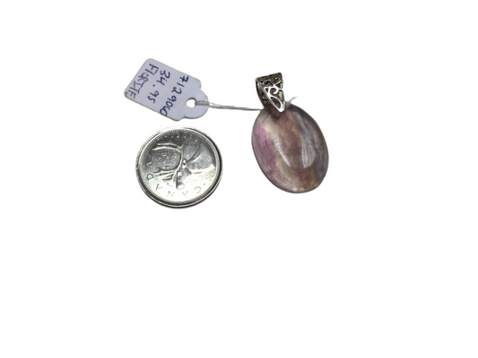 Oval fluorite pendant