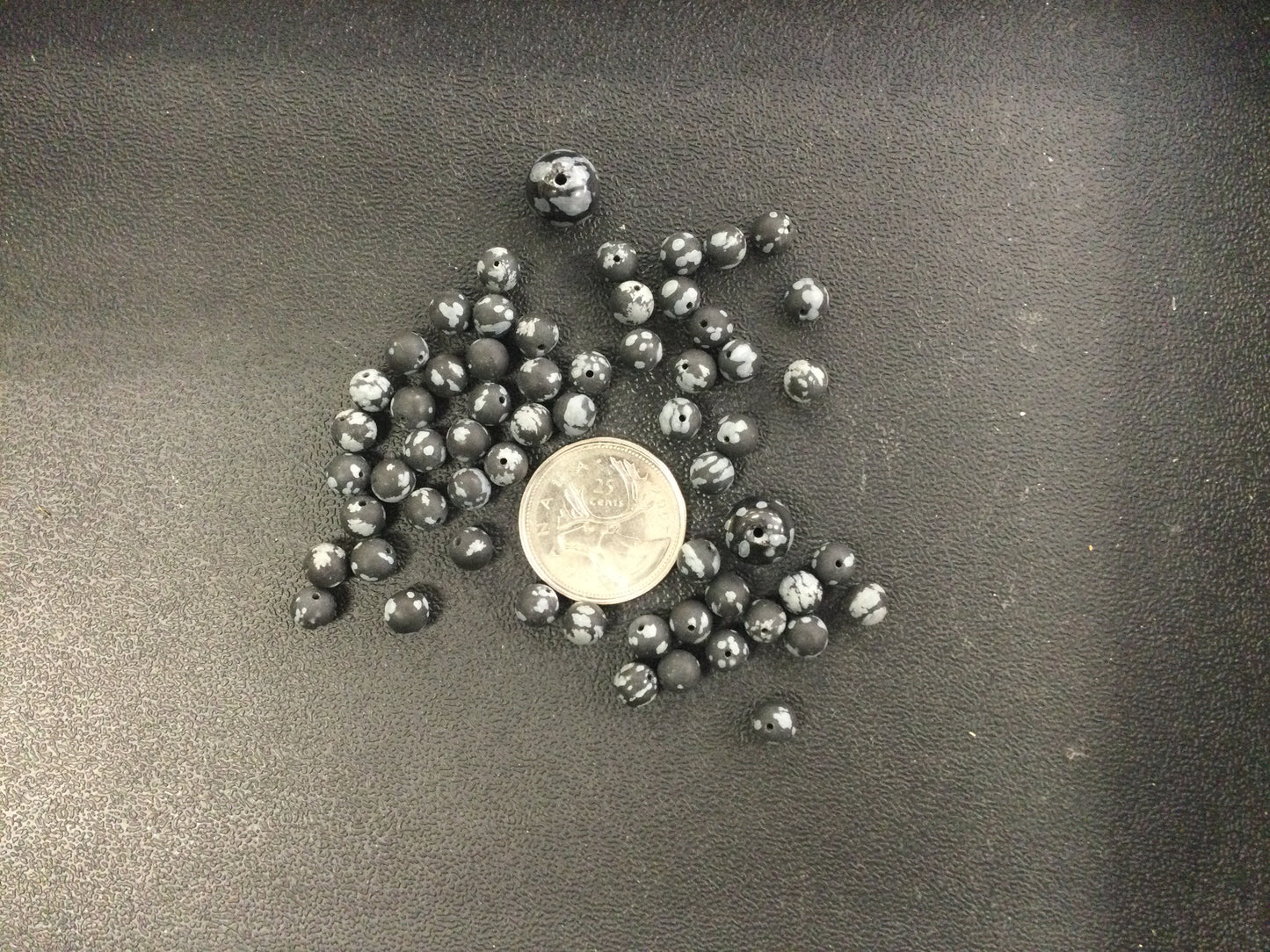 Snowflake Matte Obsidian Beads