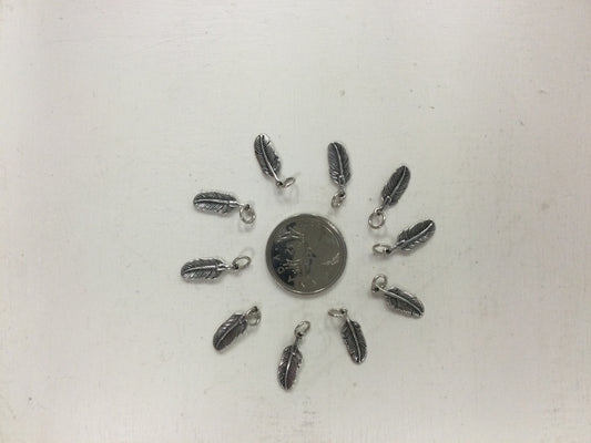 Silver Feather Charm