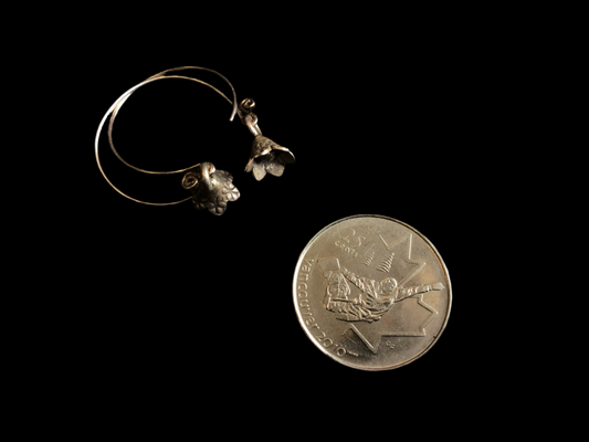 Silver Flower Hanging Earrings