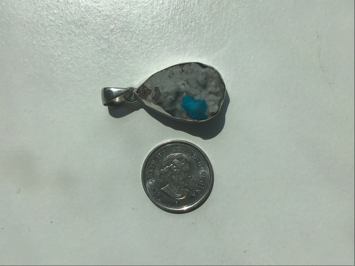 Rough Teardrop Cavansite Pendant