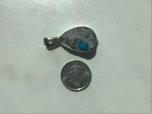 Rough Teardrop Cavansite Pendant