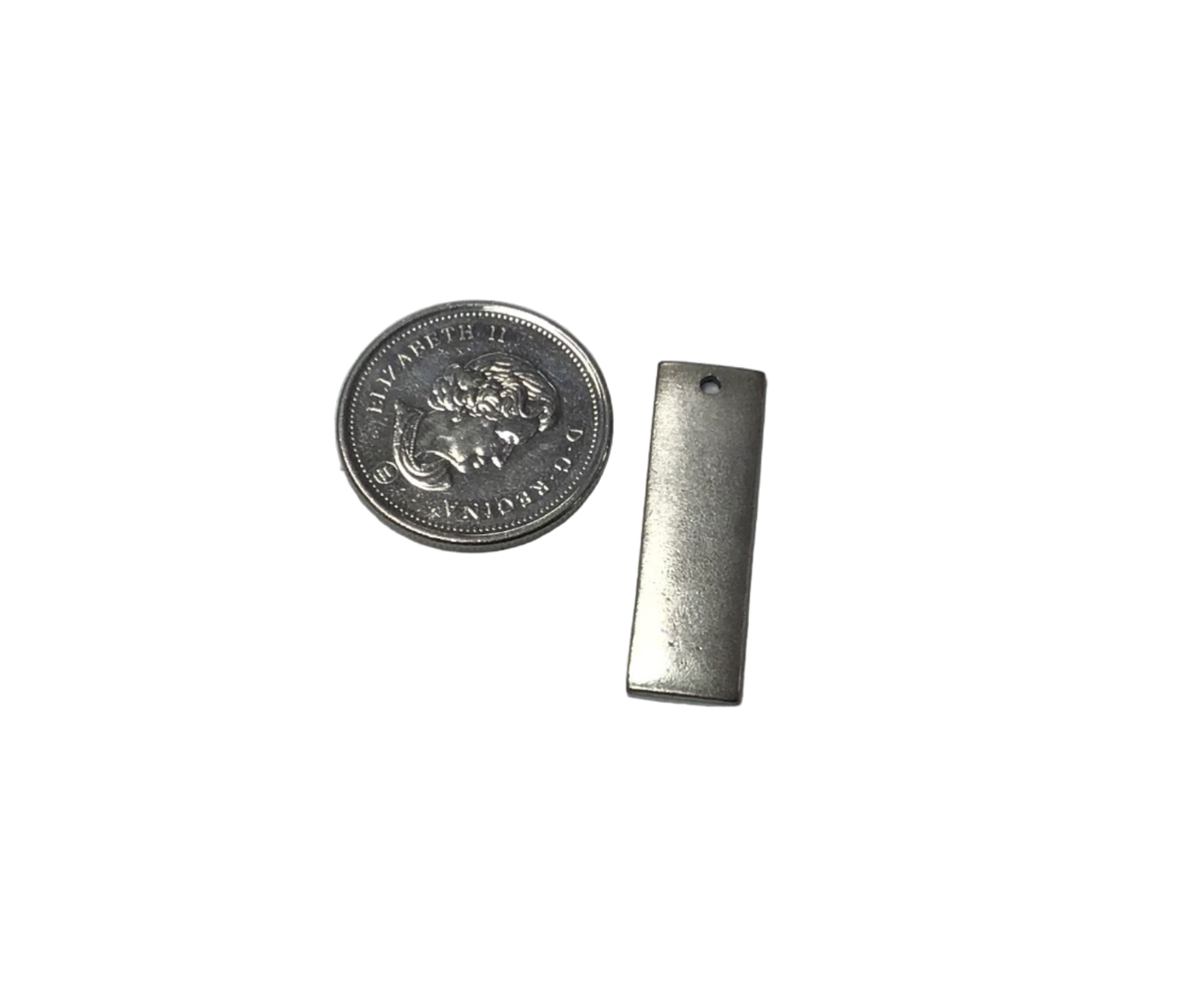 Silver Plated Rectangular Tag