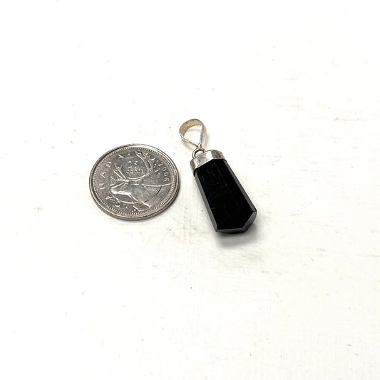 1" Tourmaline Pendant with Silver Cap