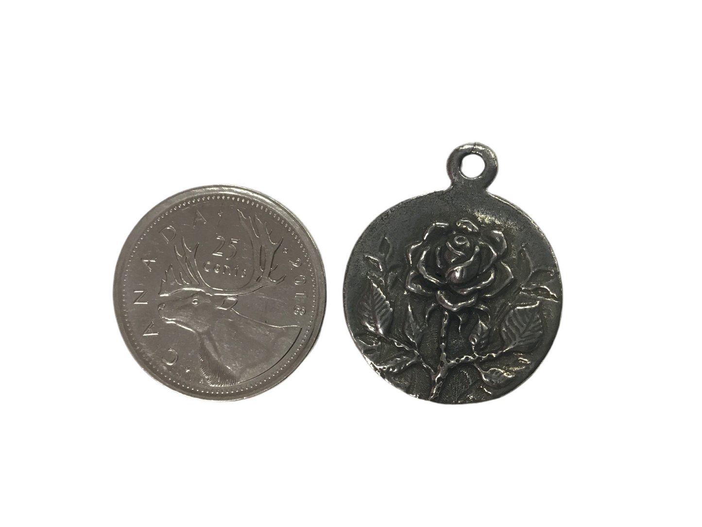 “Love” Rose Flower Pendant