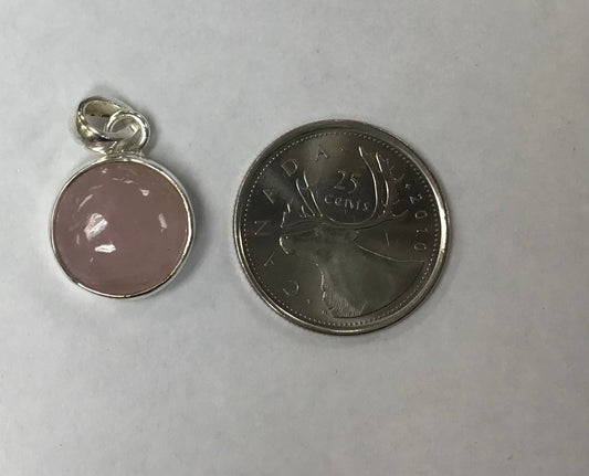 Round Rose Quartz Pendant