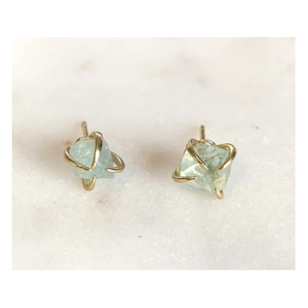 Fluorite Stud Earrings