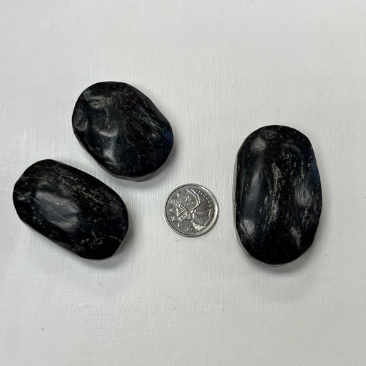 B-Grade Astrophyllite & Arfvedsonite Palm Stones