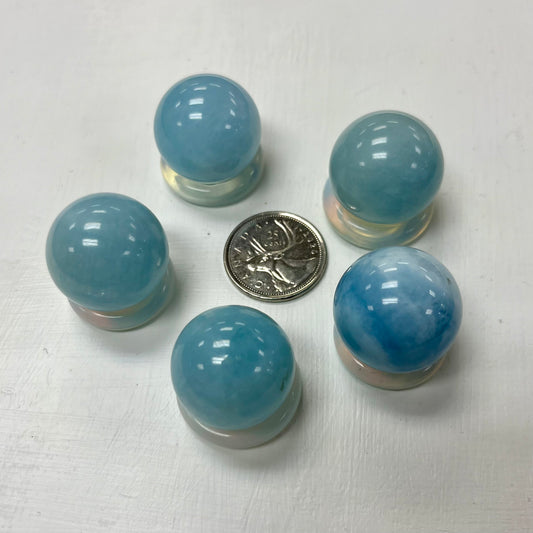 Small Aquamarine Spheres
