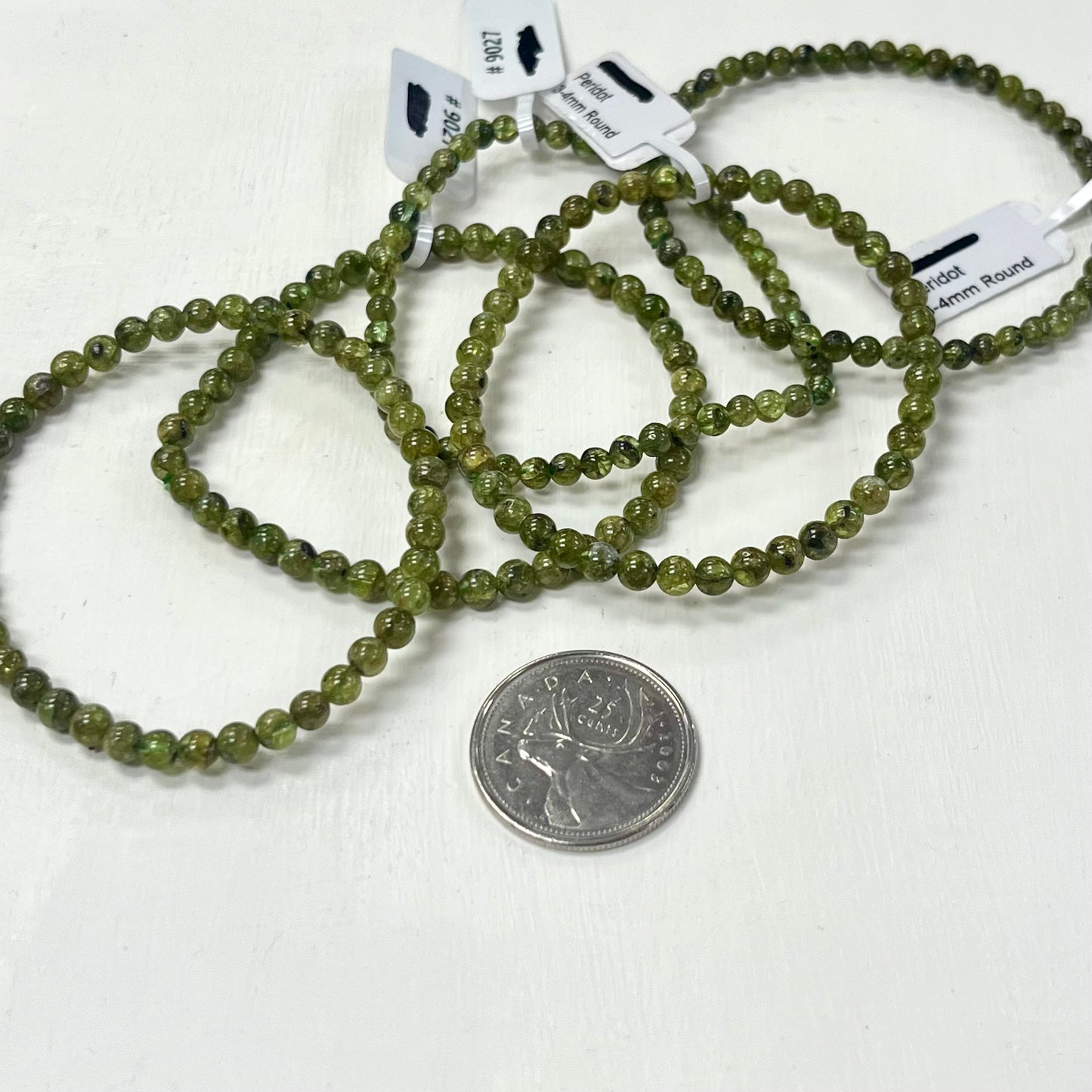 Peridot 3-4mm Bracelet