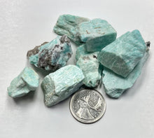 Load image into Gallery viewer, Rough Amazonite w/ Tourmaline &amp; Quartz Inclusions

