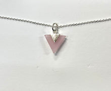 Load image into Gallery viewer, Triangular Crystal with Silver Overlay Necklace
