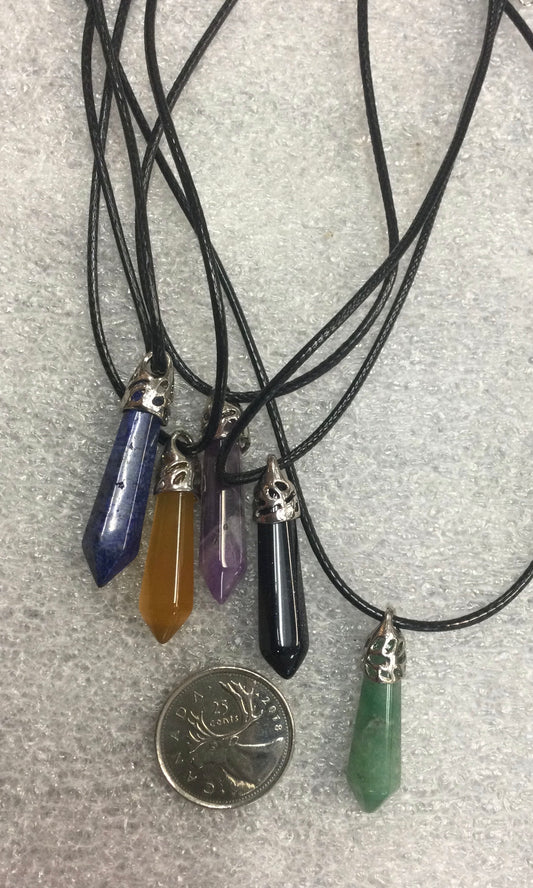 Assorted Pendulum Style Crystal Necklace