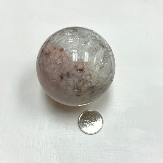 Pink Amethyst in Quartz Sphere 2.5"